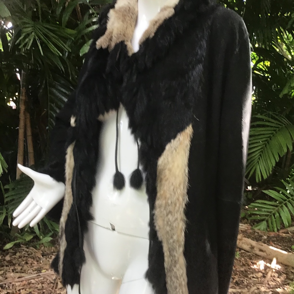 Italian suede and fur Jacket - Picture 11 of 14